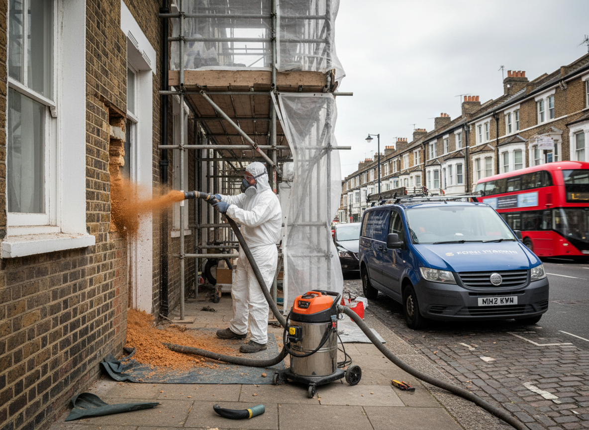 Cavity Wall Spray Foam Removal in London, Greater London